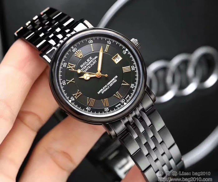 ROLEX勞力士 最新經典羅馬字面 男裝鋼帶 進口全自動機械 男士腕表 30米防水  wssb4761